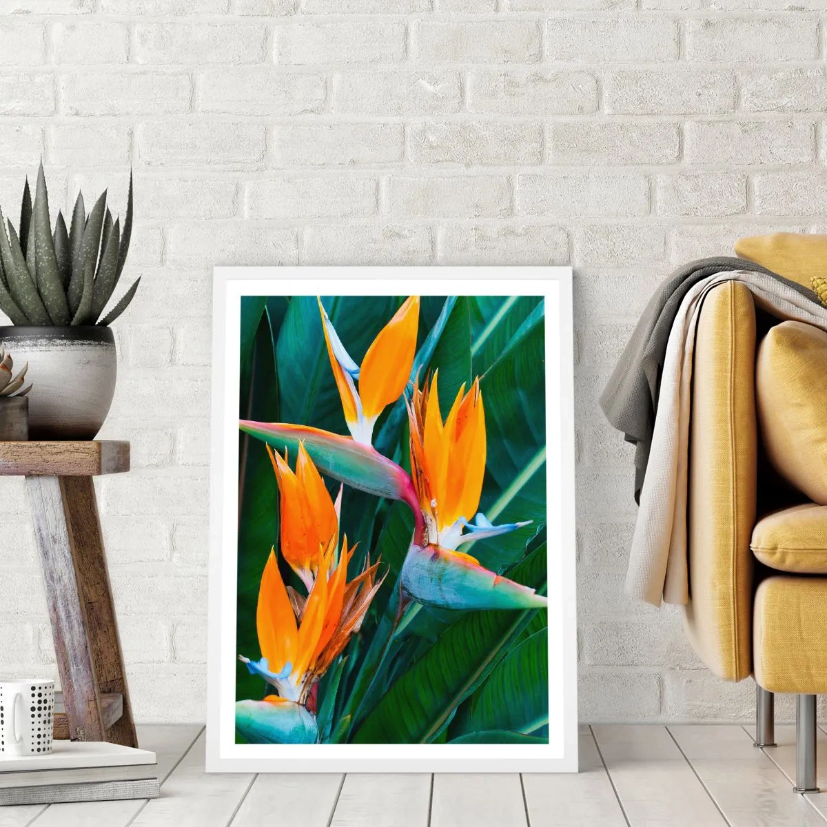 Poszter fekete keretben - Virág vagy madár? - 40x50 cm