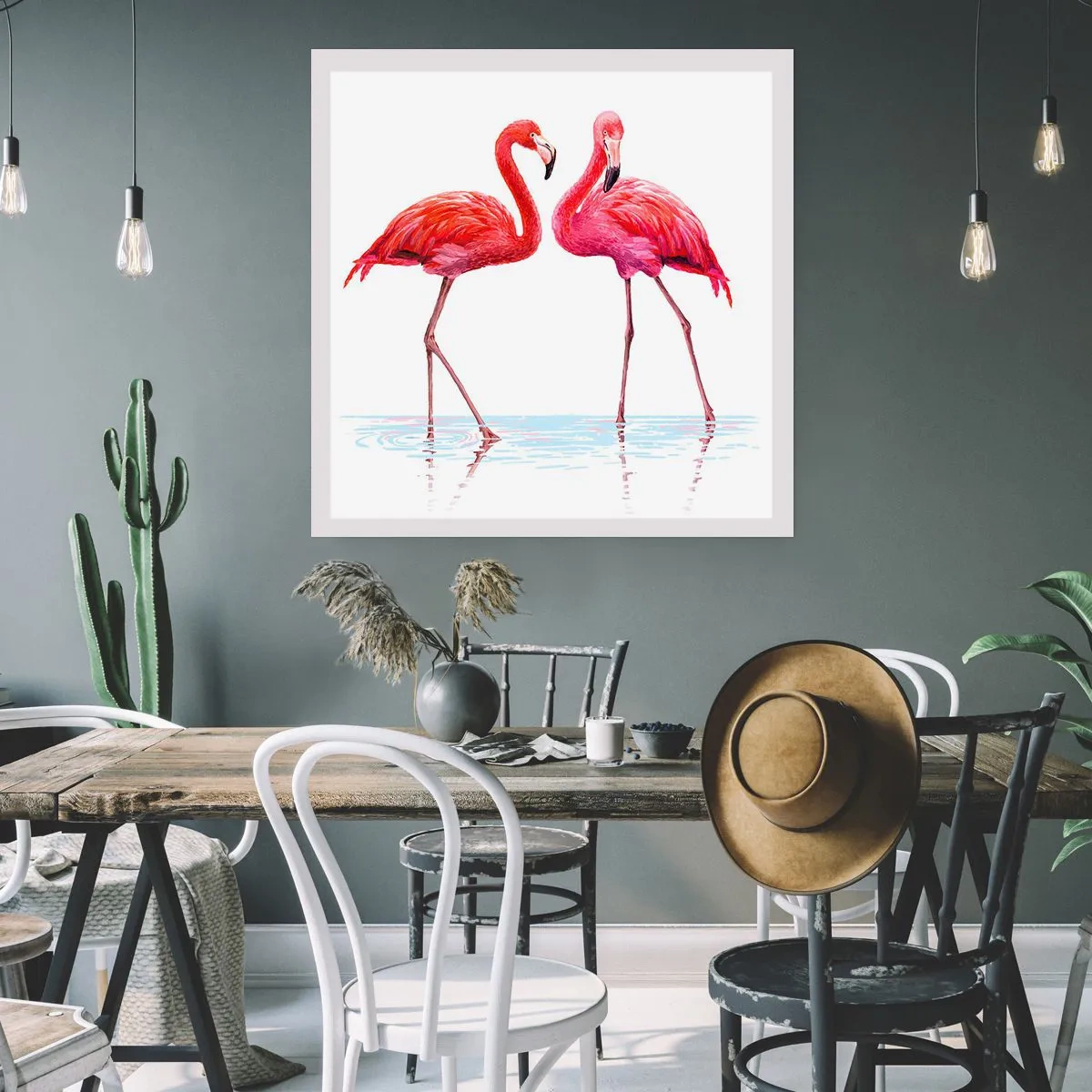 Poszter - Rozsaszín randez-vous - 50x50 cm