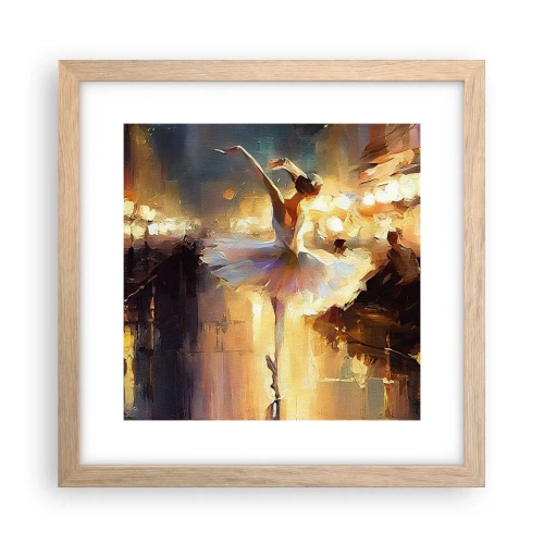 Poszter világos tölgy keretben - Csoda az utcán - 30x30 cm