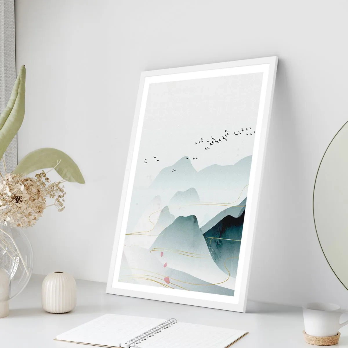 Poszter fekete keretben - A csúcsok fölött - 61x91 cm