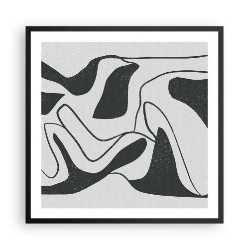 Poszter fehér keretben - Absztrakt játék egy labirintusban - 60x60 cm