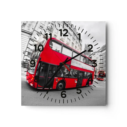 Falióra, Óra - London hagyományosan - by bus - 30x30 cm
