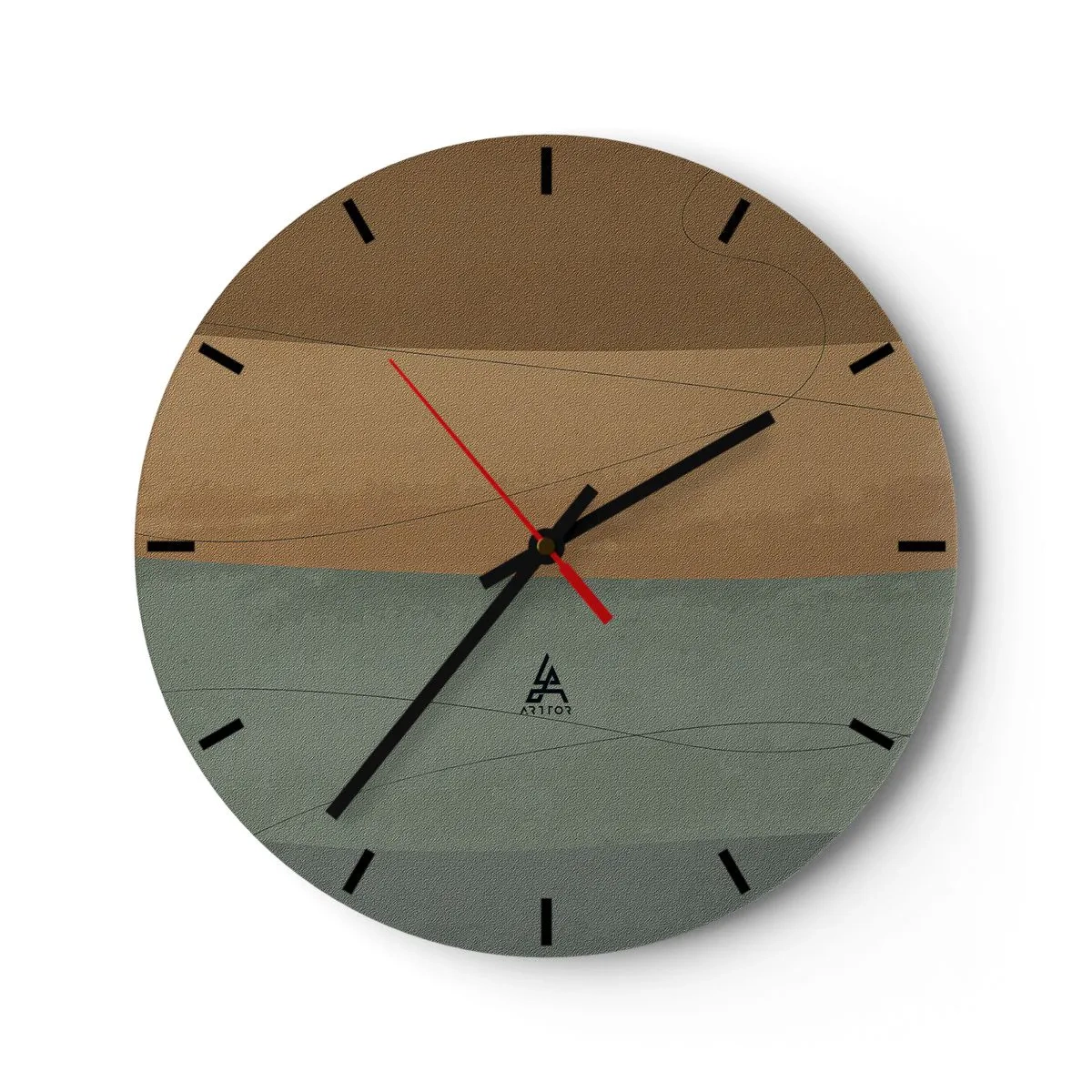 Falióra, Óra - Vízszintes kompozíció - 40x40 cm