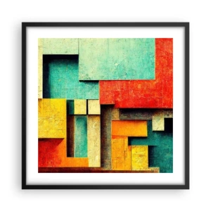 Poszter fehér keretben - A derékszögek fesztiválja - 50x50 cm