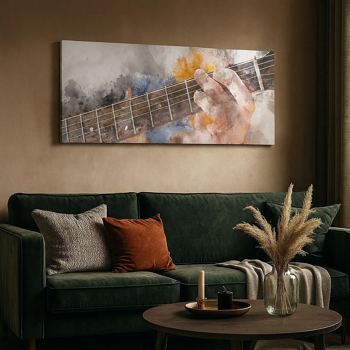 Vászonkép - Költészet a húrok között - 100x40 cm