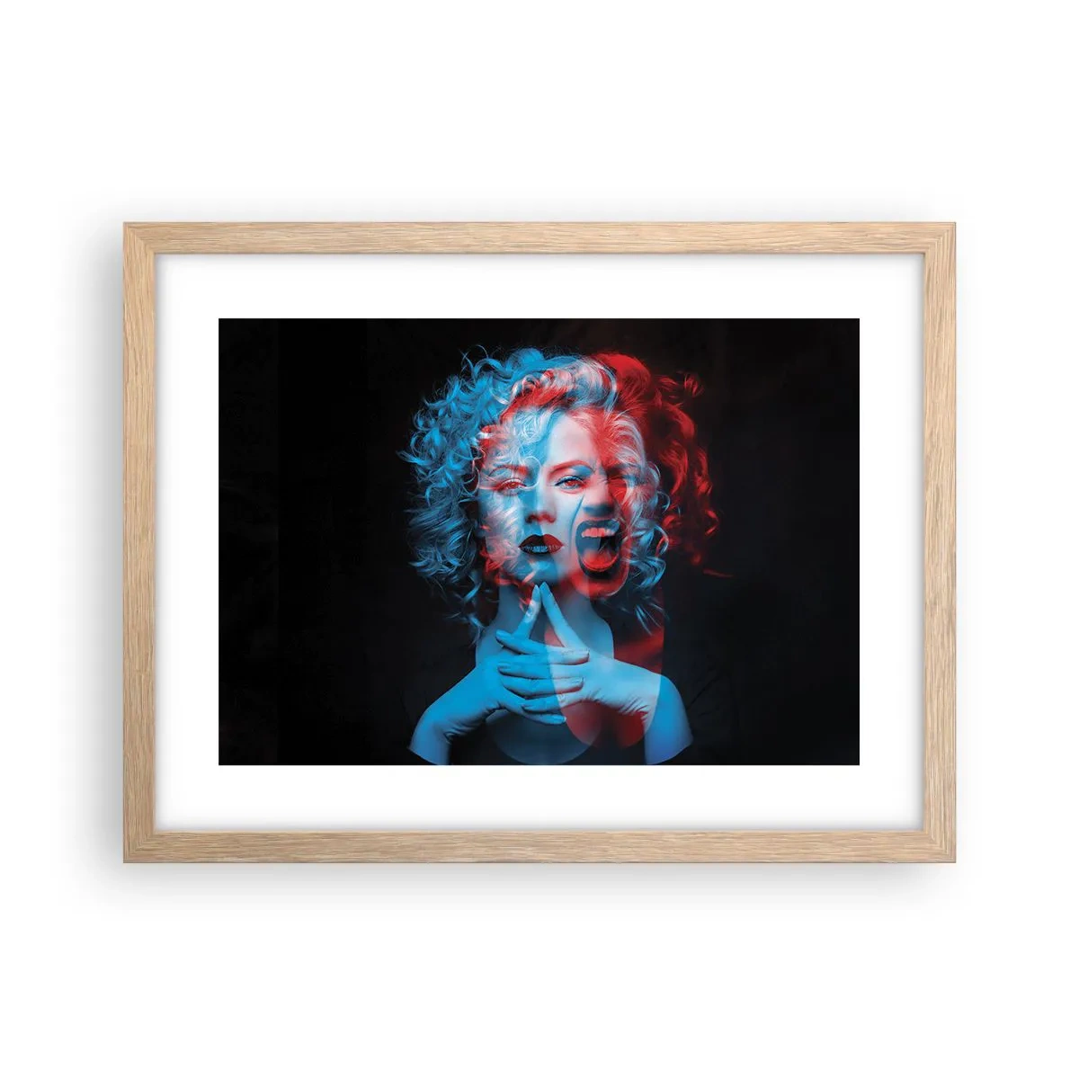 Poszter világos tölgy keretben - Alterego - 40x30 cm