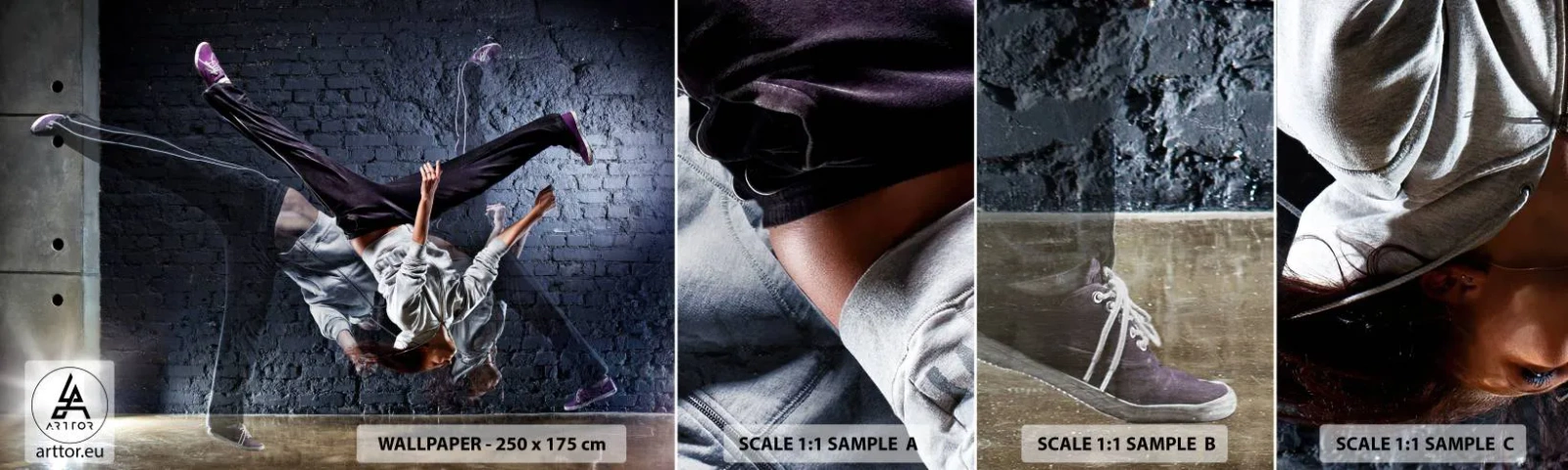 Fotótapéta Minta Öntapadós Deluxe Sticker - Utcai sztár - Tánc, Emberek, Táncos - 100x30 cm