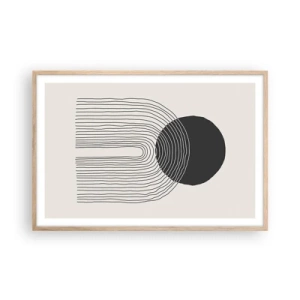 Poszter világos tölgy keretben - Remegés és biztosság - 91x61 cm