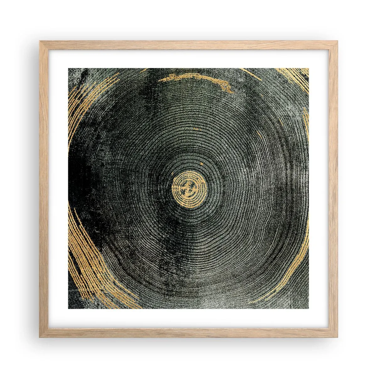 Poszter világos tölgy keretben - Változás és időtartam - 50x50 cm