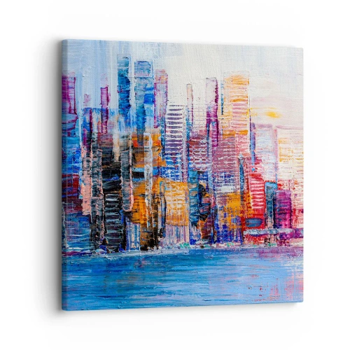 Vászonkép - Egy vidám metropolisz - 30x30 cm