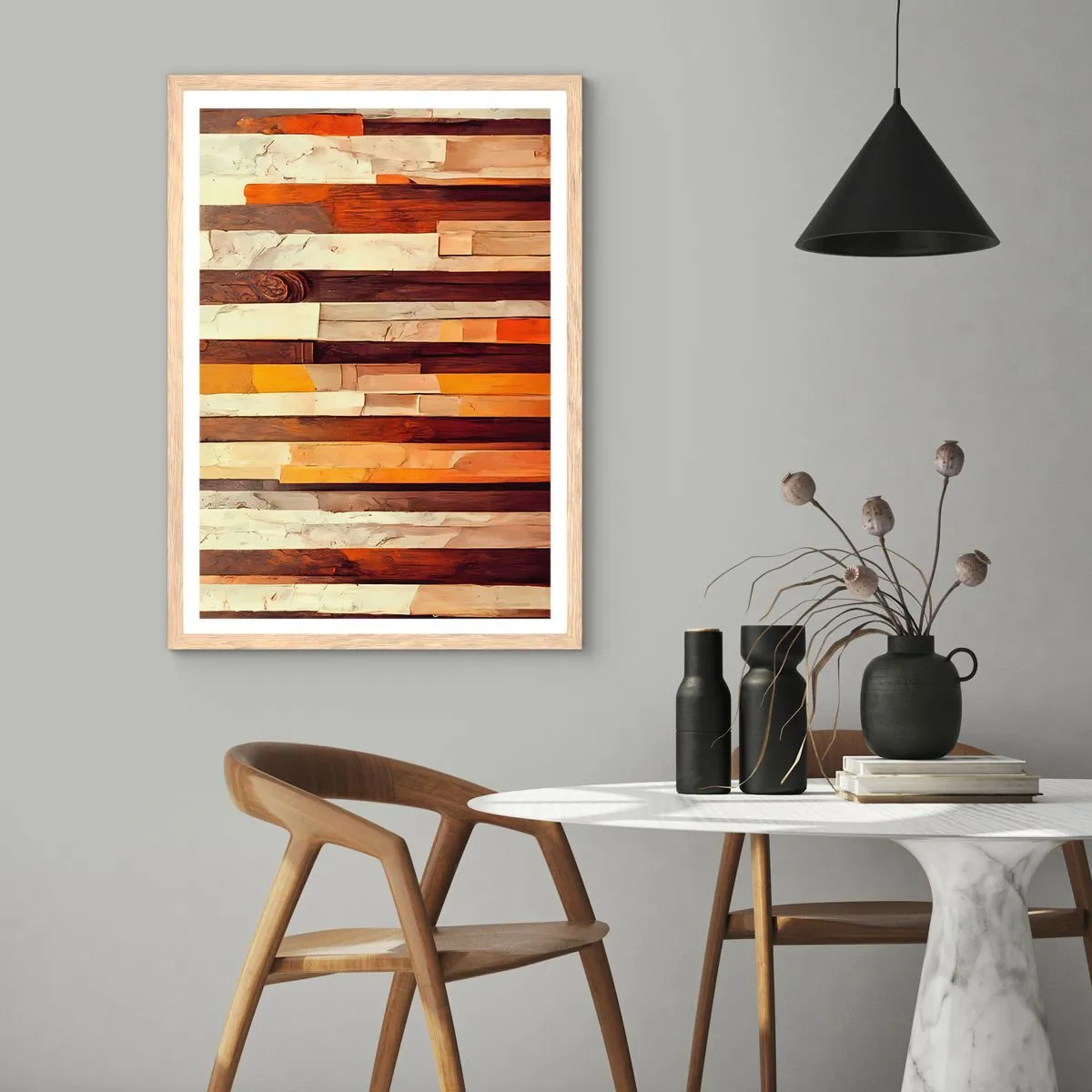 Poszter világos tölgy keretben - Az erdei fák himnusza - 61x91 cm