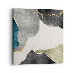 Vászonkép - Mozaik kompozíció aranyszállal - 30x30 cm