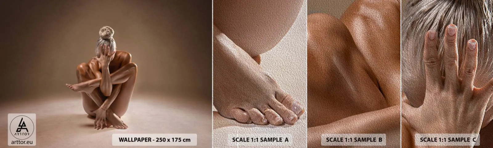 Fotótapéta Minta Premium Sand - A test és a lélek egysége - Test, Nő, Modell - 100x30 cm