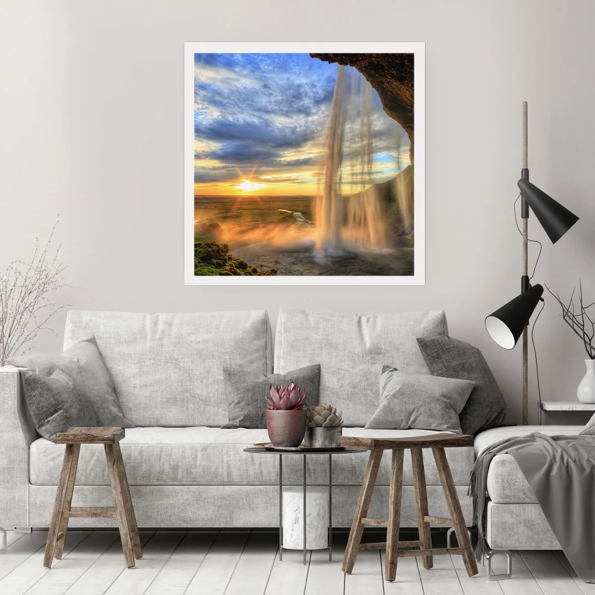 Poszter - Cseppfátyol mögötti világ - 60x60 cm