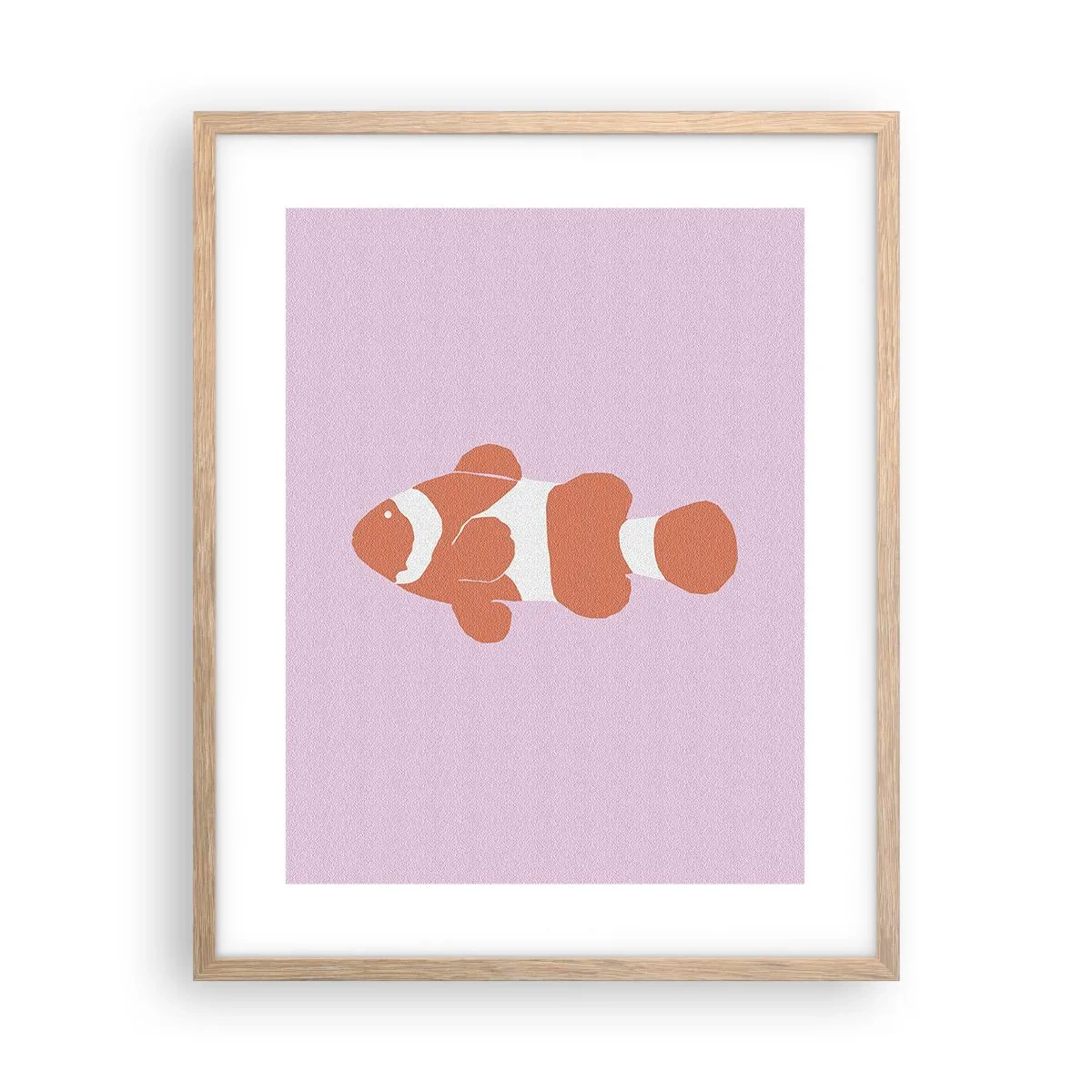 Poszter világos tölgy keretben - Illik a korall az arcához és a farkához - 40x50 cm