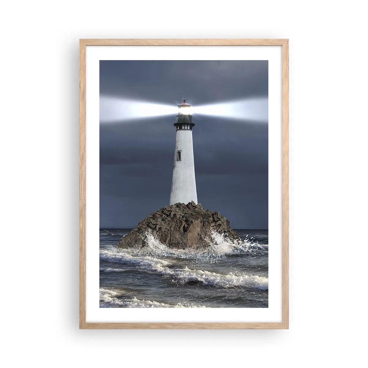 Poszter világos tölgy keretben - Ide…ide…itt! - 50x70 cm