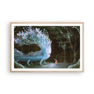 Poszter világos tölgy keretben - Fantasztikus találkozás - 91x61 cm