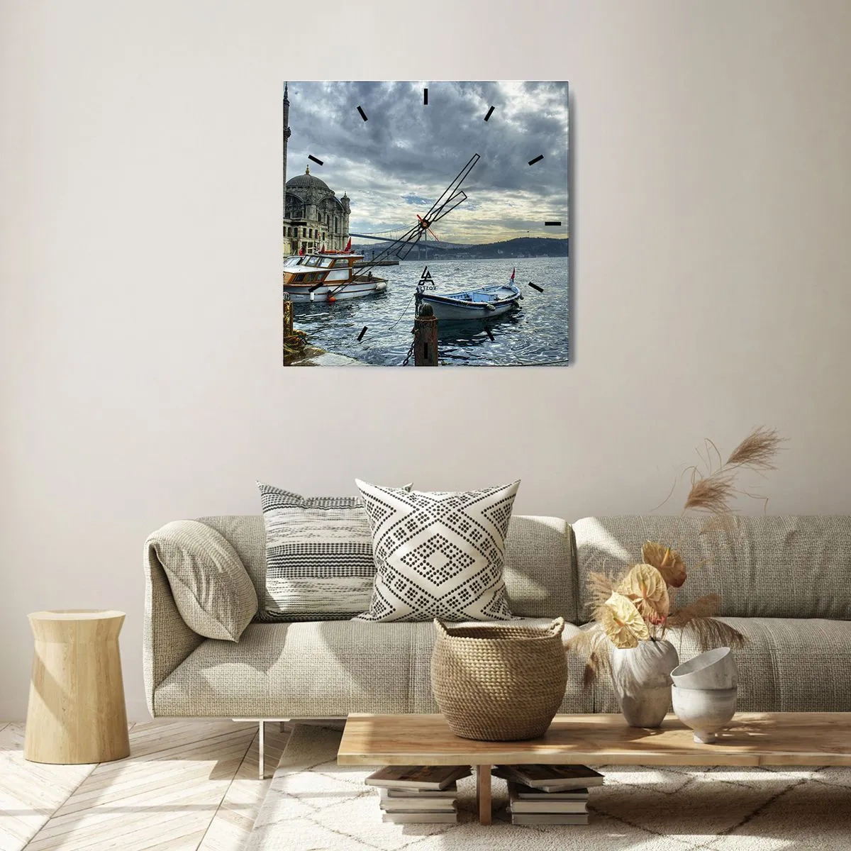 Falióra, Óra - A világok határán - 40x40 cm