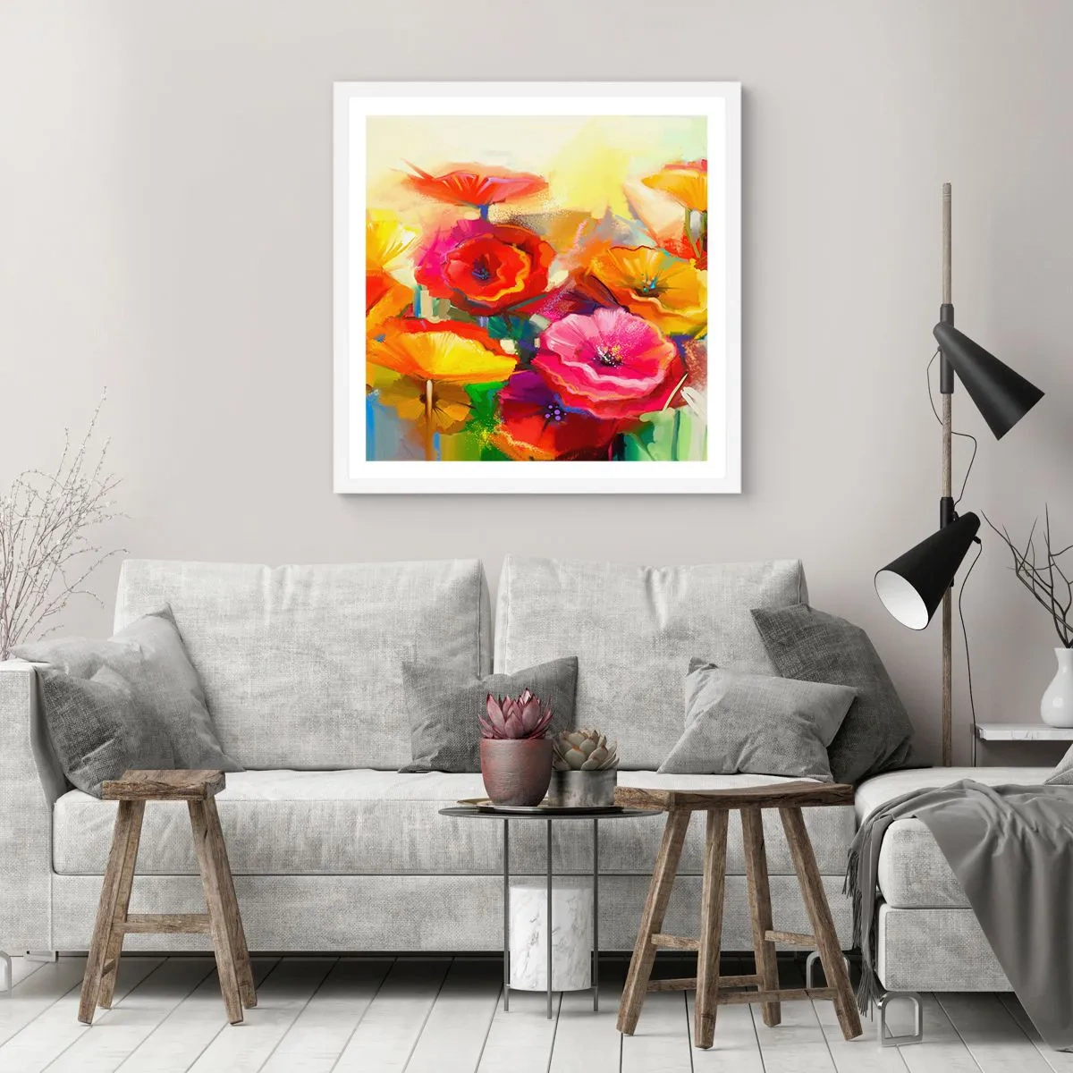 Poszter fekete keretben - Nem csak piros - 40x40 cm