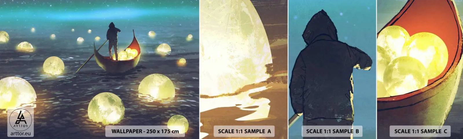 Fotótapéta Minta Öntapadós Deluxe Sticker - Olyan dolgok, amelyekről a filozófusok soha nem álmodtak - Absztrakció, Fantázia, Hajó - 100x30 cm