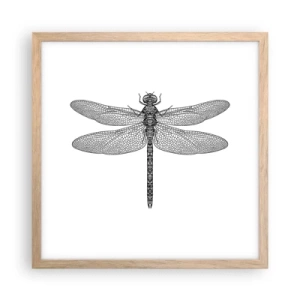 Poszter világos tölgy keretben - A természet precizitása - 40x40 cm