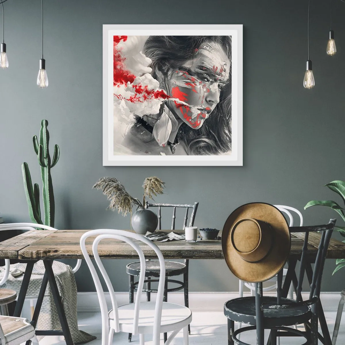 Poszter fekete keretben - Az abszurditás füstjében - 50x50 cm