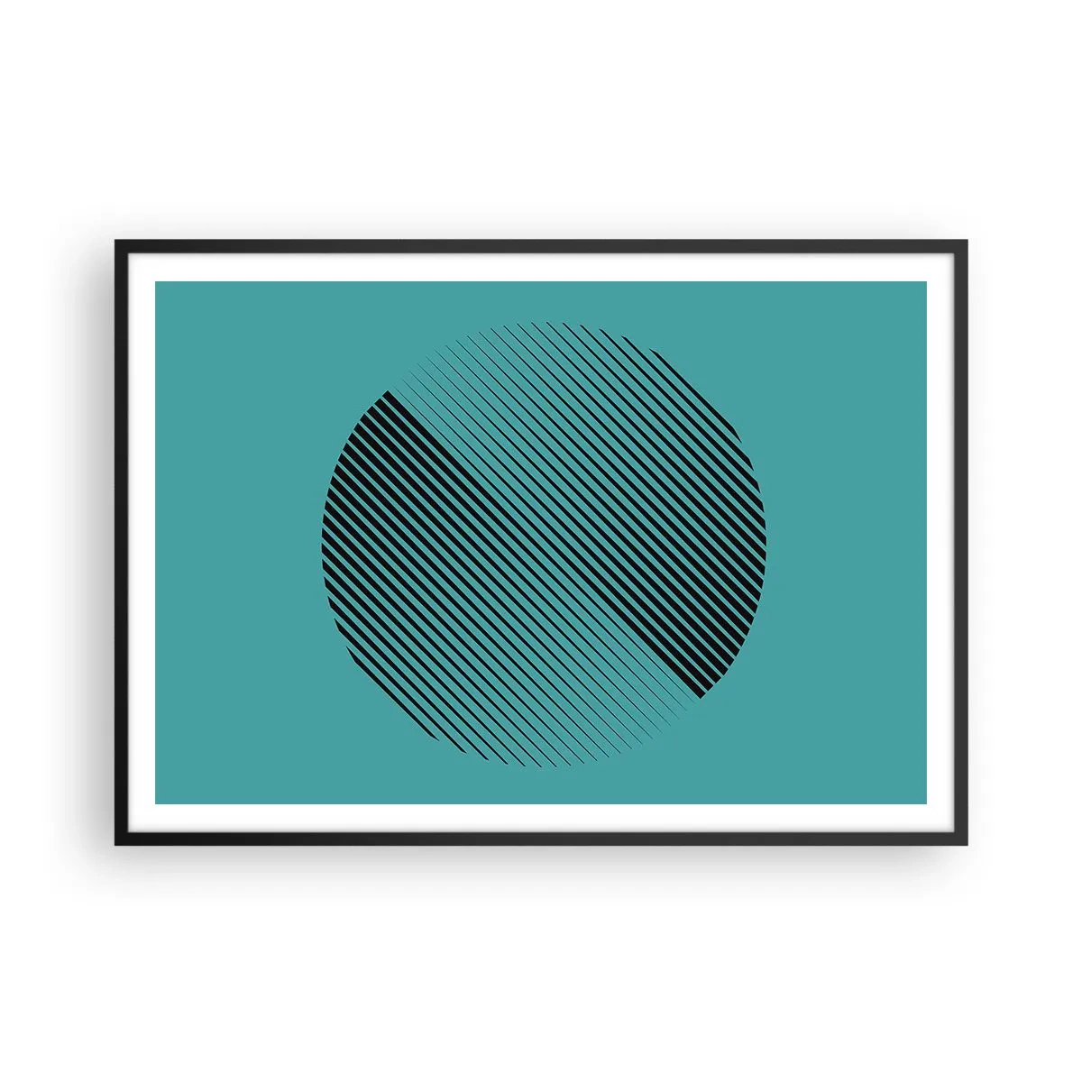 Poszter fehér keretben - A kör - egy geometriai variáció - 100x70 cm