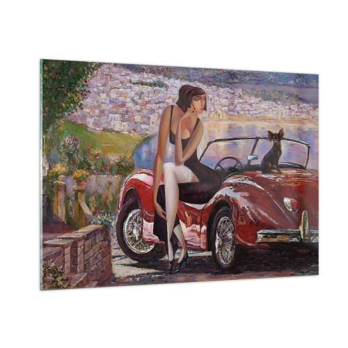 Üveg kép - Nyaralás? Csak a Rivierán - 100x70 cm