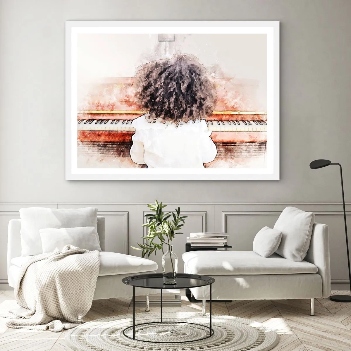 Poszter fekete keretben - Az új világban - 70x50 cm