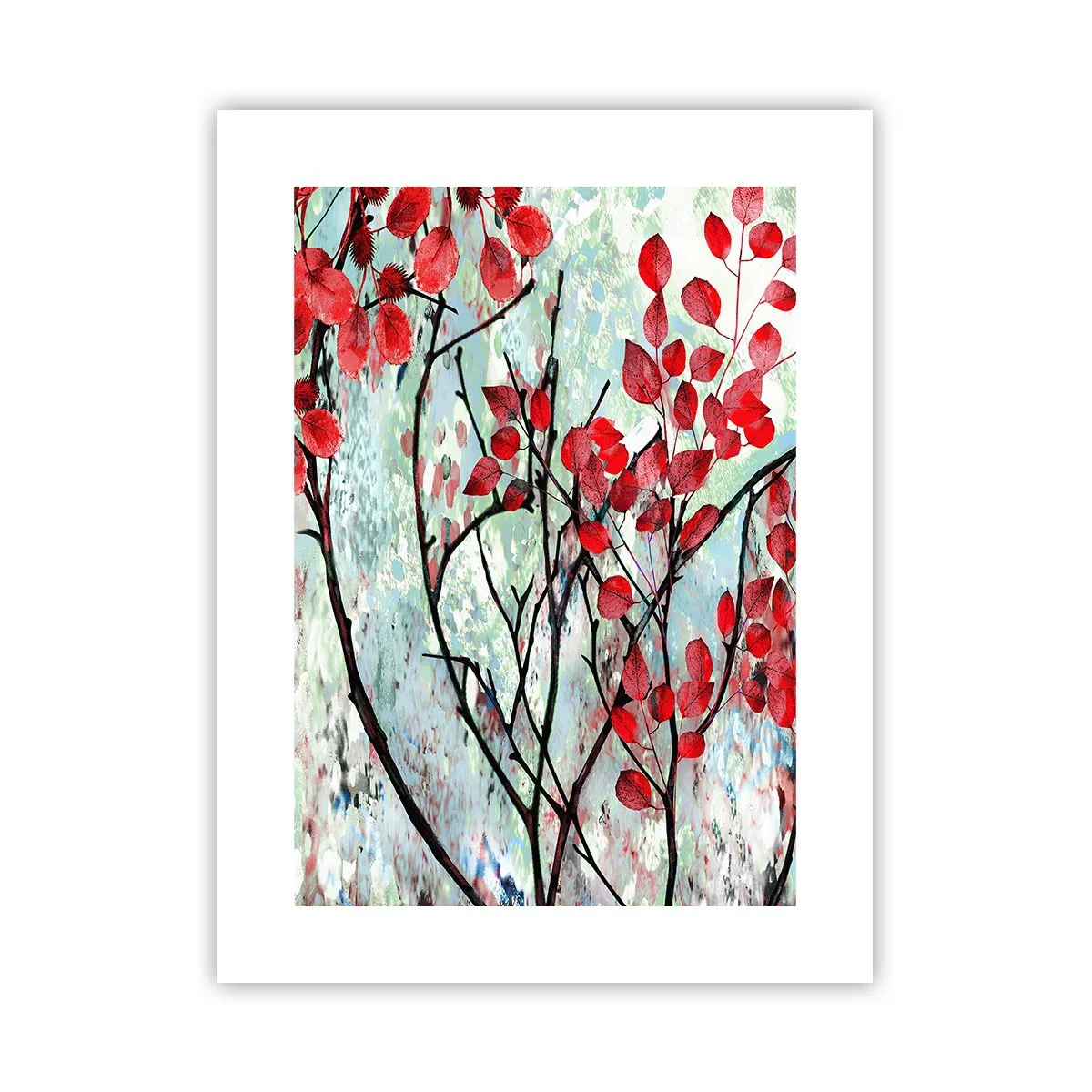 Poszter - Fa skarlát színben - 30x40 cm