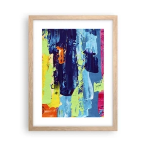 Poszter világos tölgy keretben - Az élet gyönyörű! - 30x40 cm