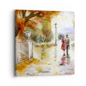Vászonkép - Romantikus ősz a parkban - 40x40 cm