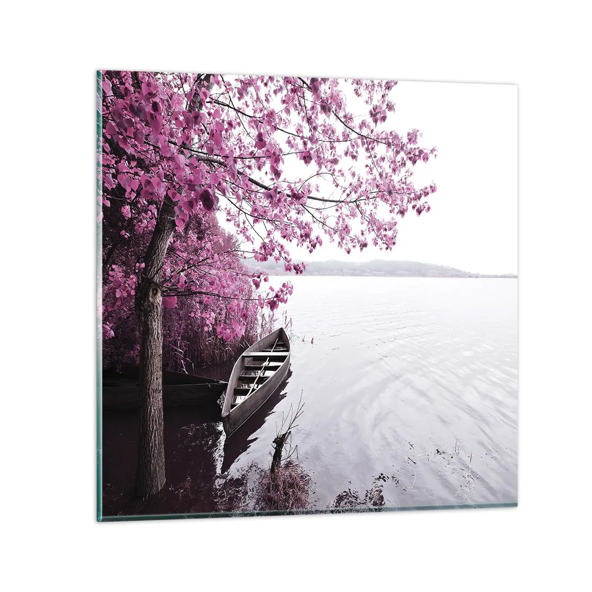 Üveg kép - Rózsaszín csendben - 50x50 cm