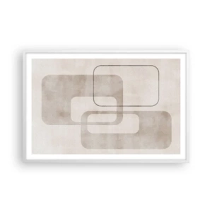 Poszter fekete keretben - Geometrikus fúga - 91x61 cm