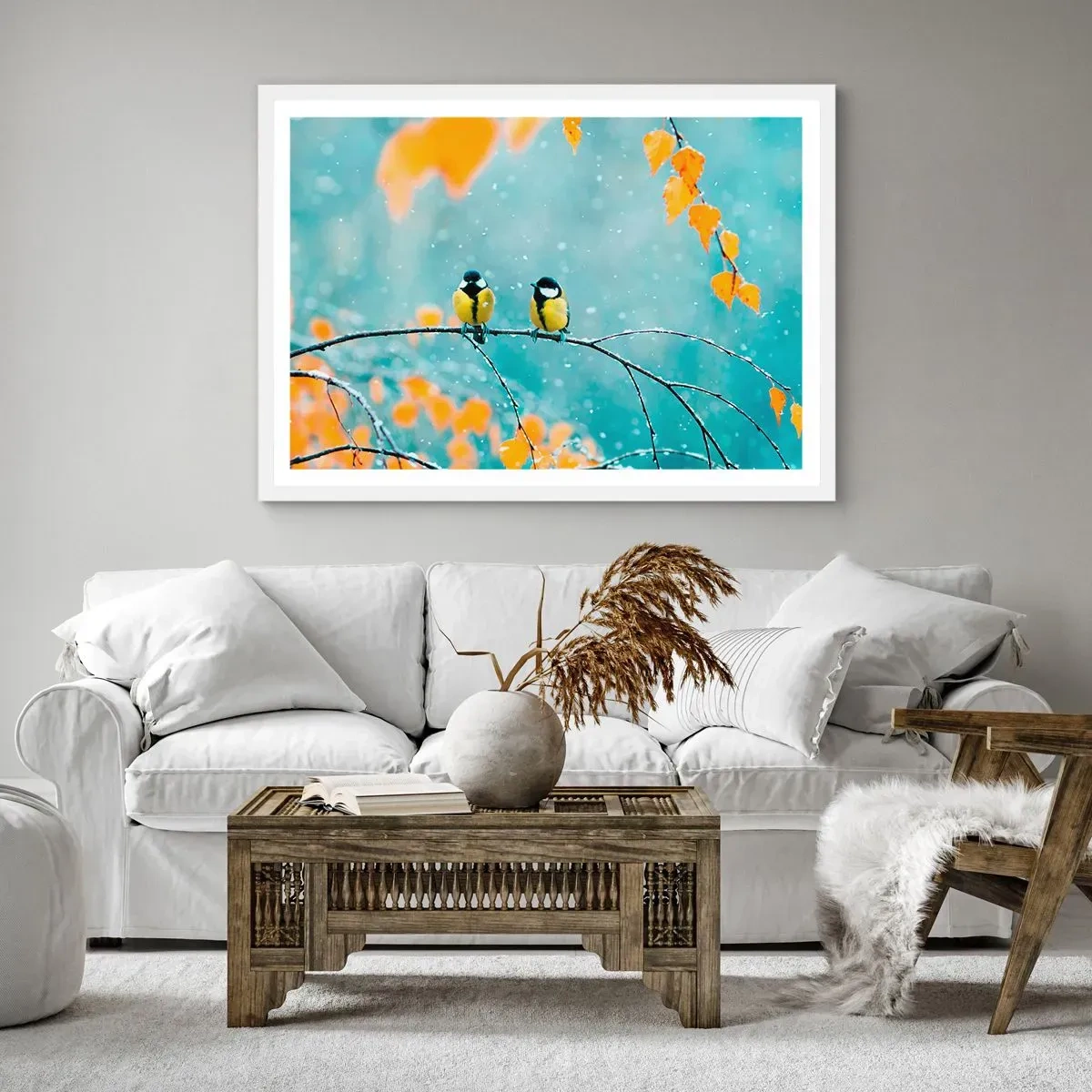 Poszter fekete keretben - Madárpletykák - 70x50 cm