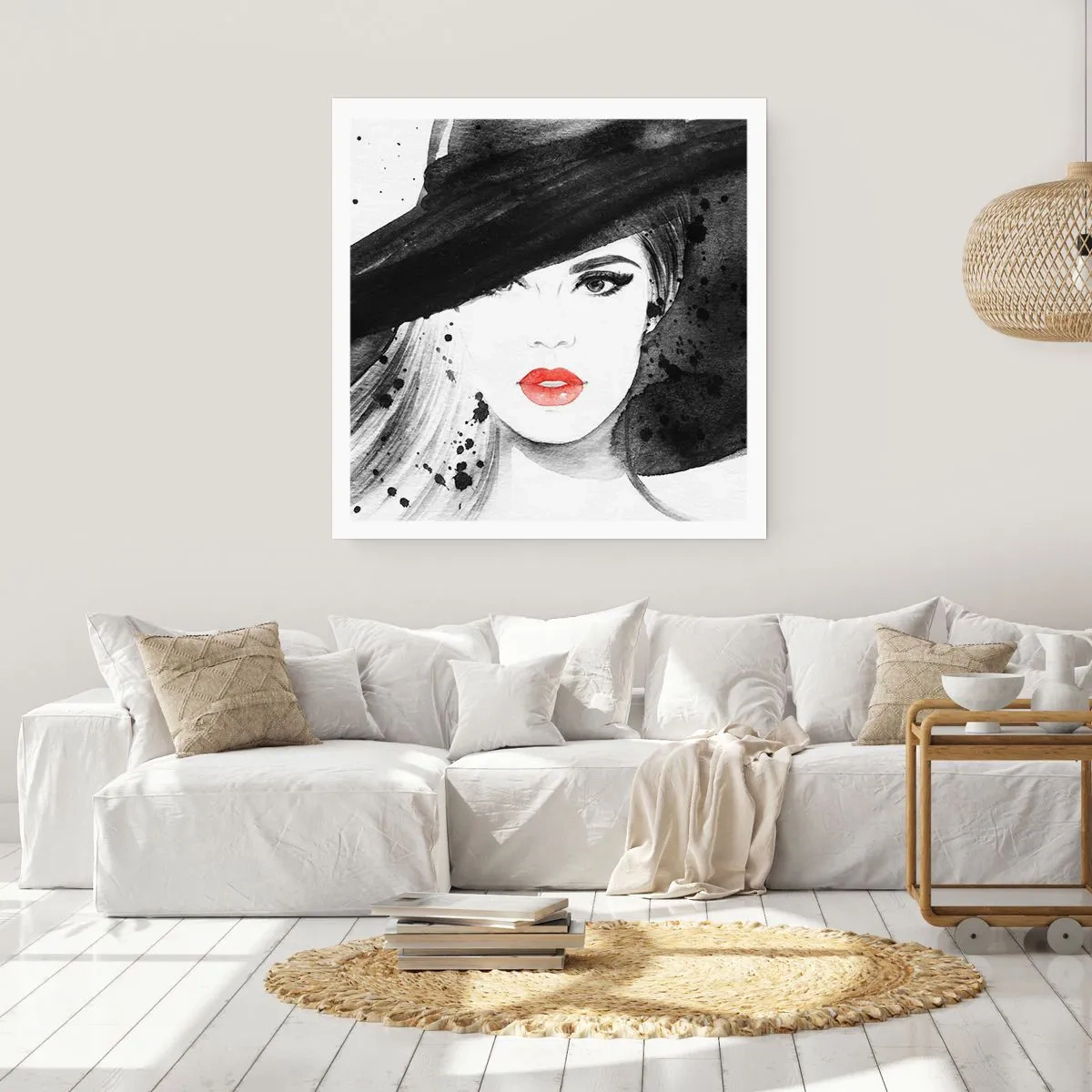 Poszter - Hölgy a feketében - 40x40 cm
