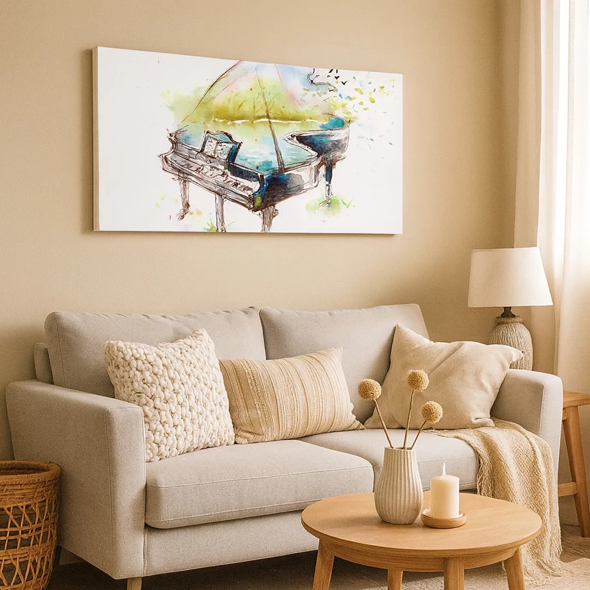 Vászonkép - Elvarázsolt a zenében - 30x30 cm