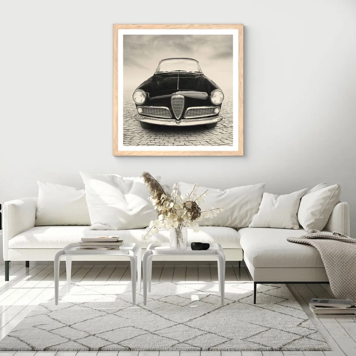 Poszter világos tölgy keretben - És hogy ne szeretnél engem? - 60x60 cm