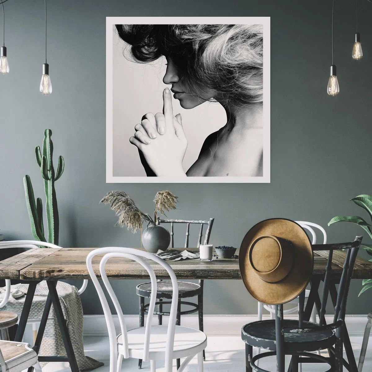 Poszter - Magára hallgatva - 60x60 cm