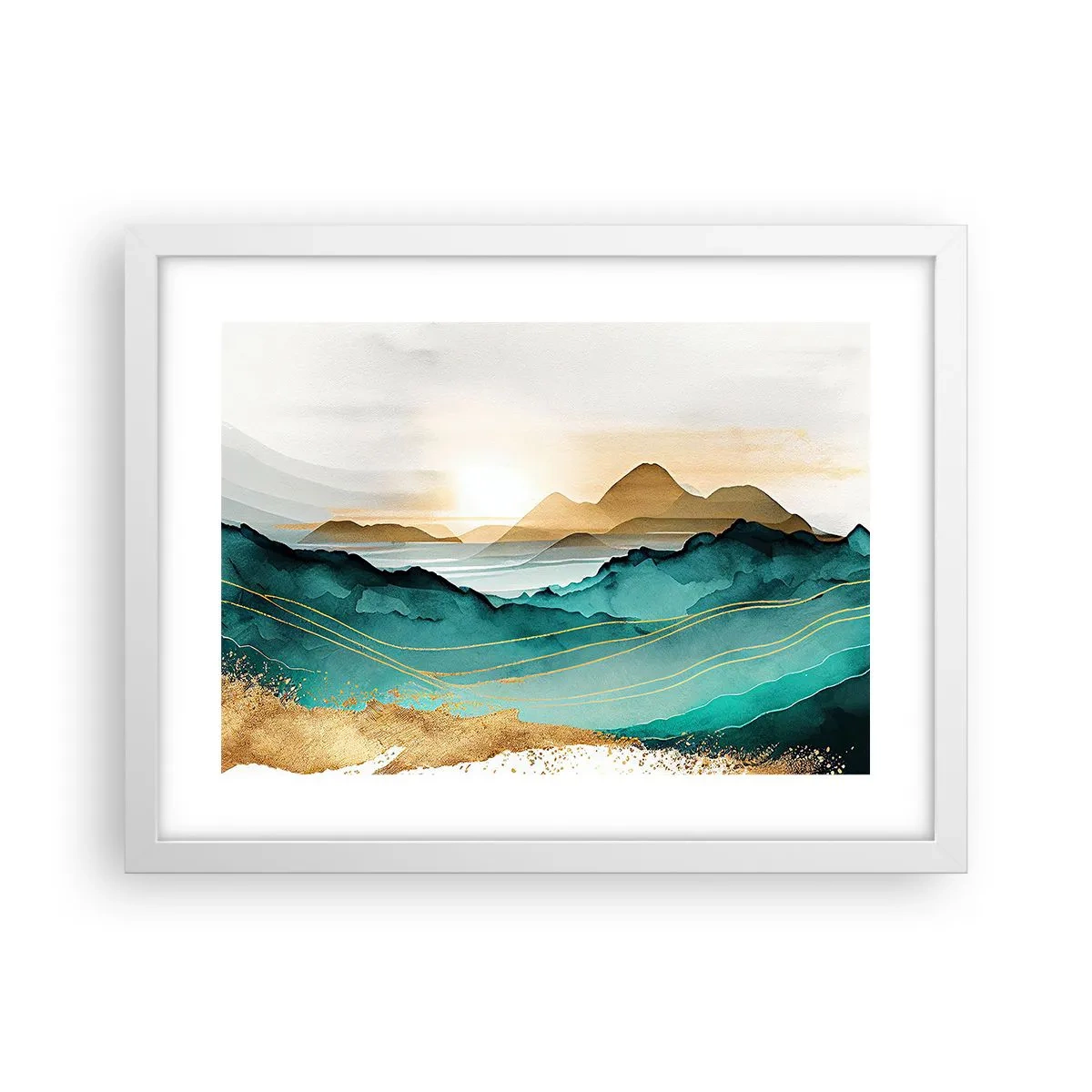 Poszter fekete keretben - Az absztrakció határán - tájkép - 40x30 cm