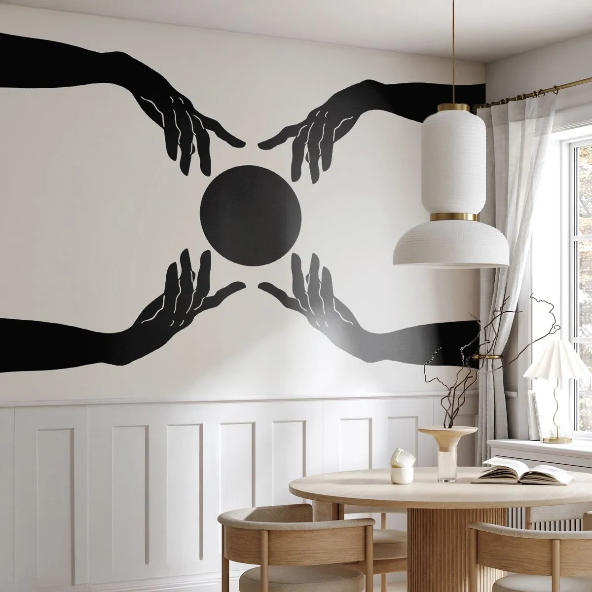 Öntapadós Fotótapéta Deluxe Sticker - Egy titkos jel - Kezek, Labda, Kezek - 350x256 cm