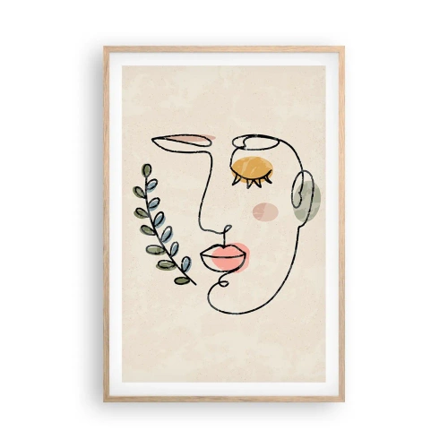 Poszter világos tölgy keretben - Meglelt nyugalom - 61x91 cm