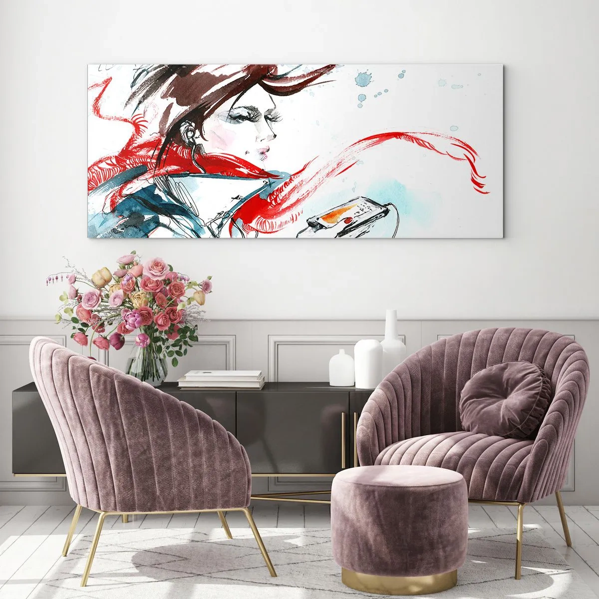 Üveg kép - Valami játszik bennem - 90x30 cm