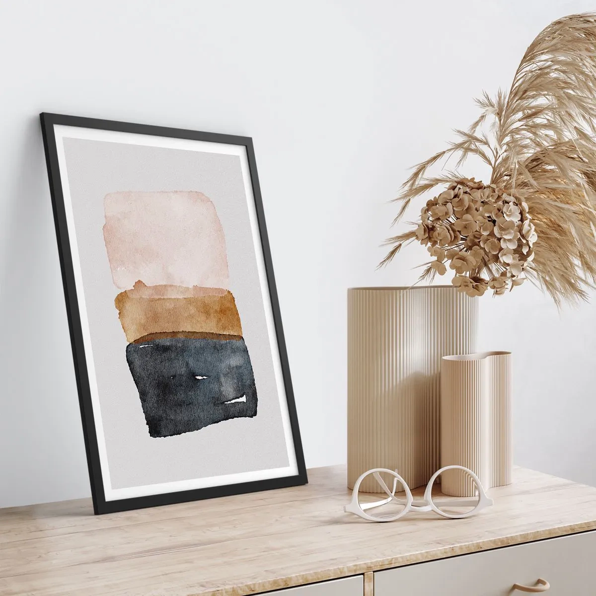 Poszter fehér keretben - A föld színeinek kompozíciója - 70x100 cm