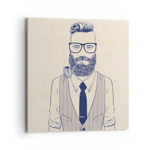 Vászonkép - Vidám, férfias és divatos - 70x70 cm