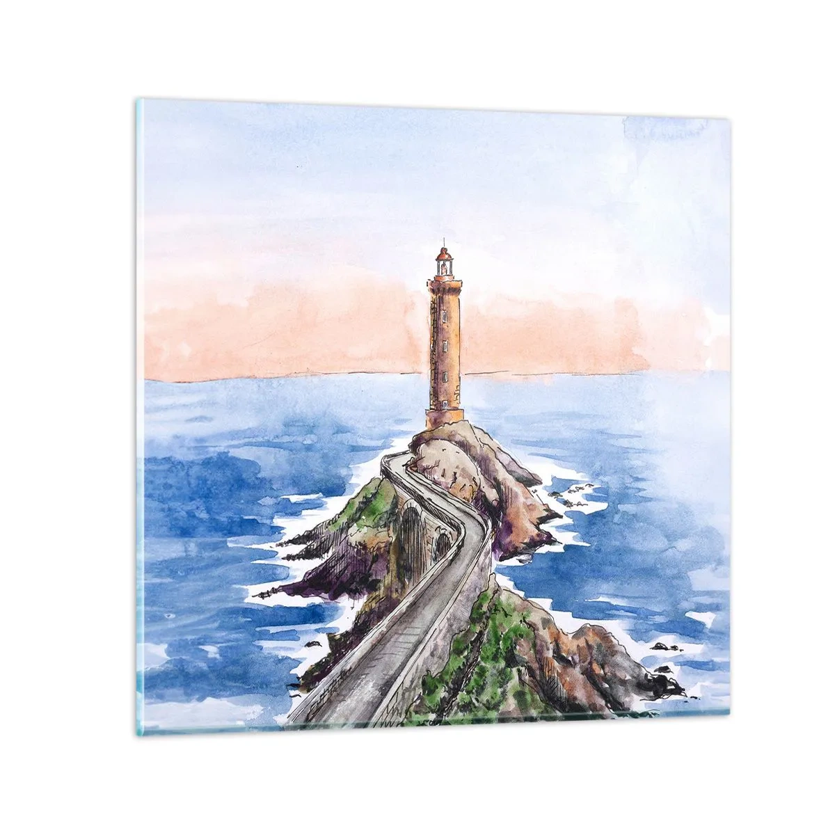 Üveg kép - Szemben a tengerrel - 60x60 cm