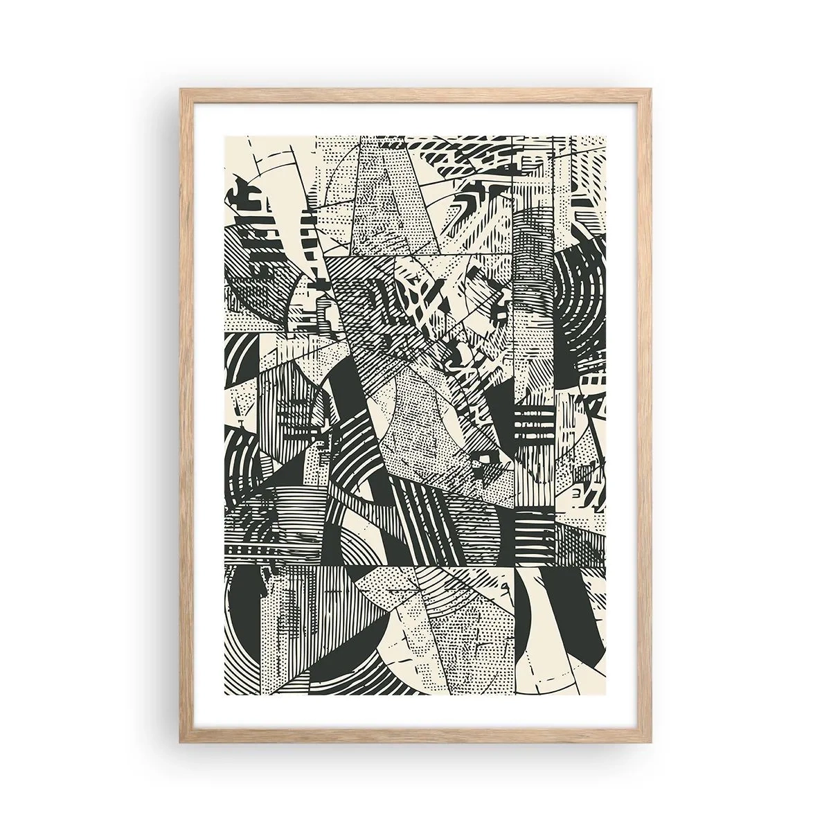 Poszter világos tölgy keretben - A jelenkor dinamikája - 50x70 cm