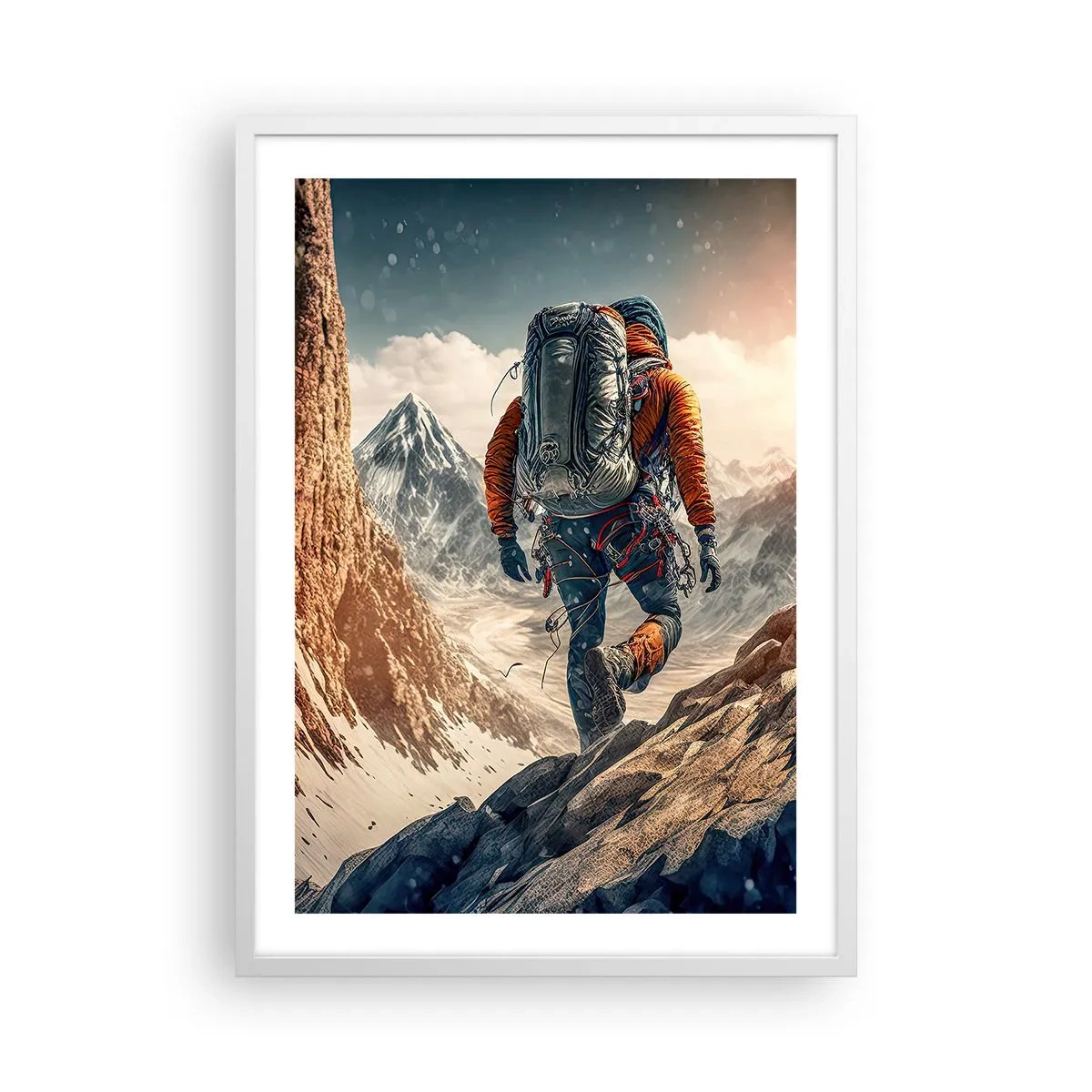 Poszter fekete keretben - Magányos harcos - 50x70 cm