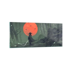 Üveg kép - Vörös hold harcosa - 120x50 cm