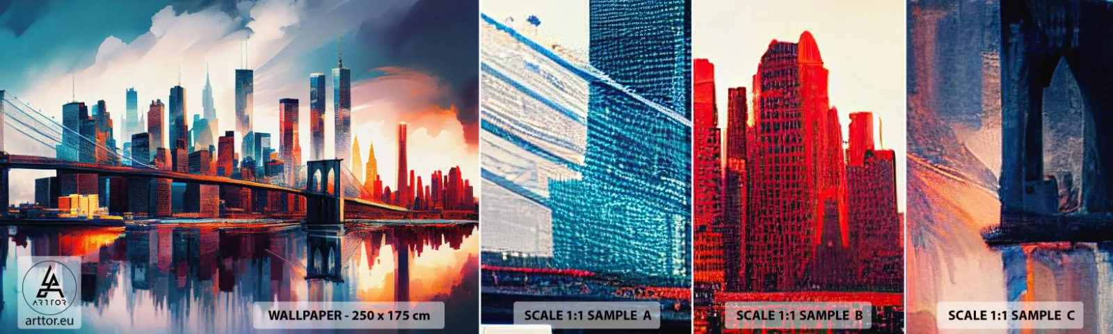 Fotótapéta Minta Standard Eco - Fenomenális New York - Város, Híd, Építészet - 100x30 cm